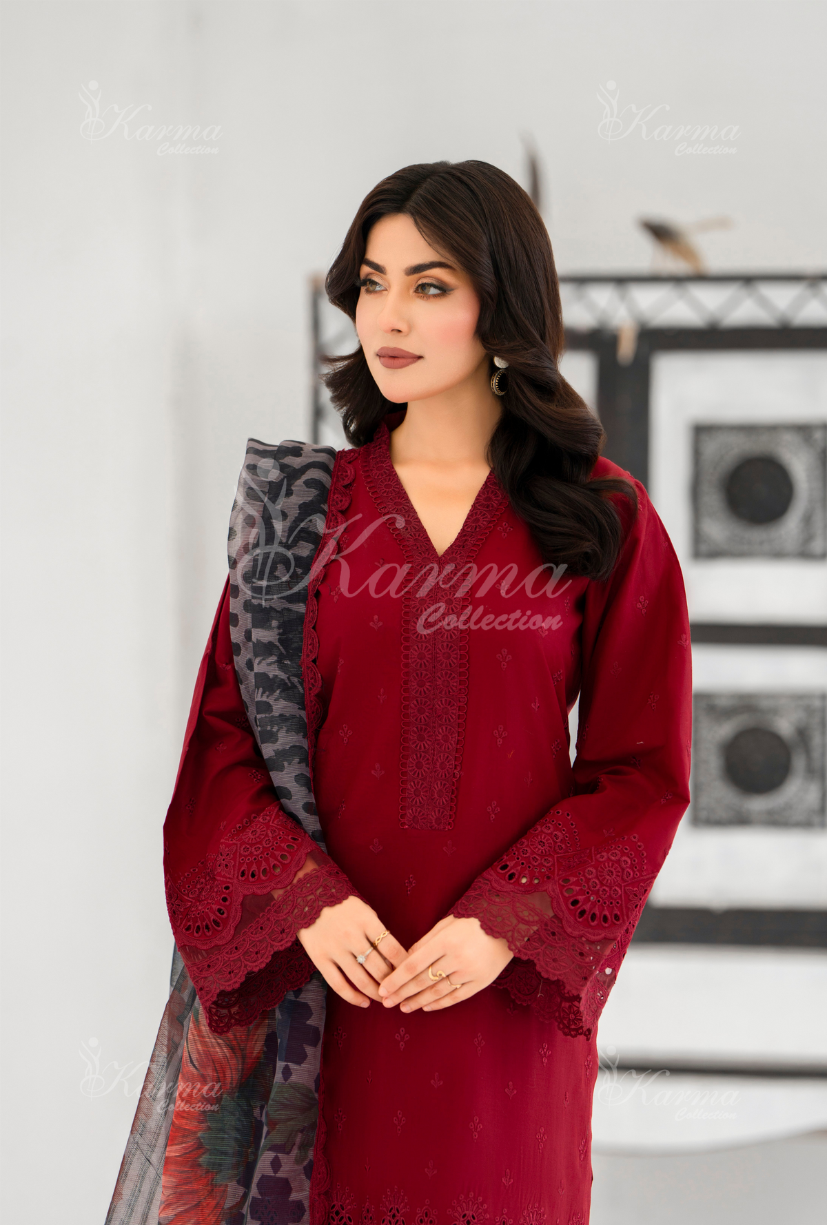 Afsana By KARMA COLLECTION (1393) Rose Chikankari Edit Latest Volume 2