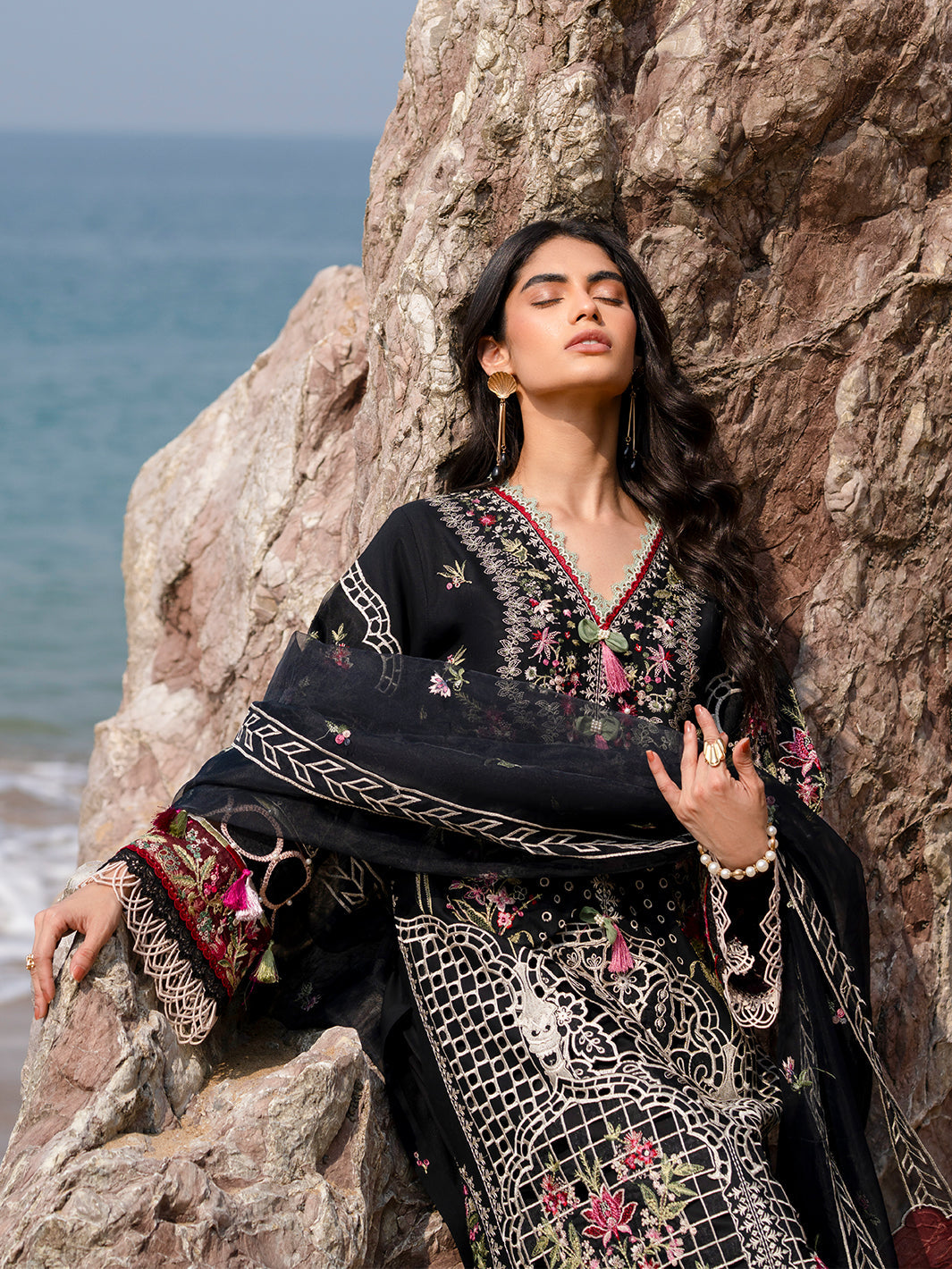 Sirene Luxury Lawn '25 | Azure | 3 PC Luxury Lawn