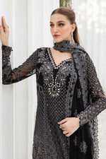 Maria B stitched Luxury Embroidered 3 Piece Chiffon inspired Suit | MPC-24-101
