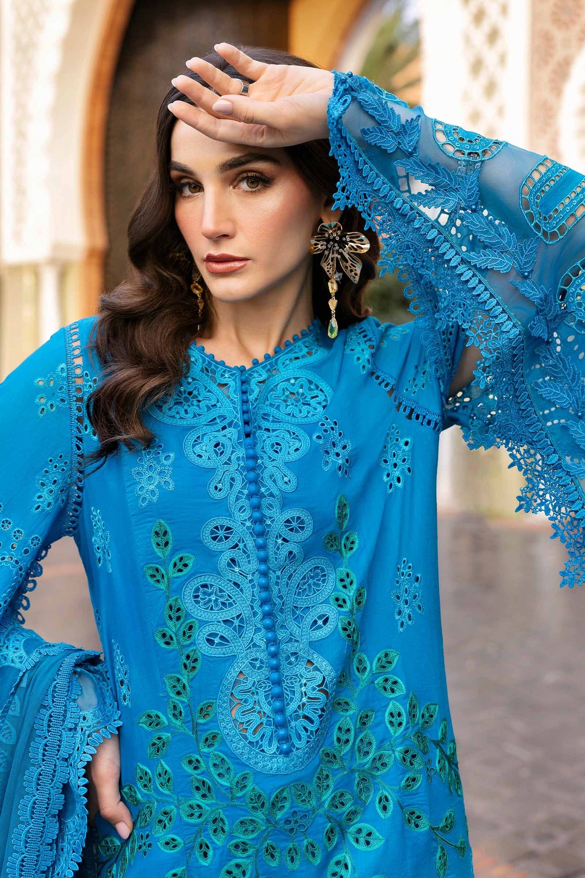 Maria B Inspired 3 Piece Embroidered Lawn Suit | SJ-2024
