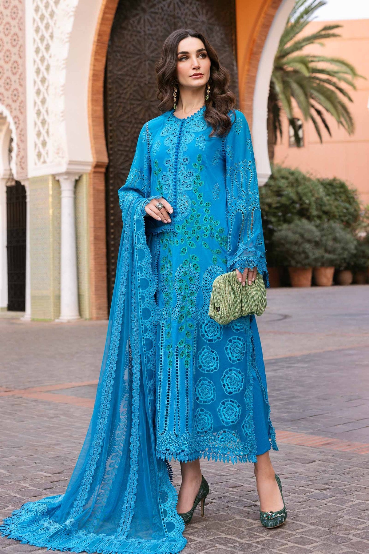 Maria B Inspired 3 Piece Embroidered Lawn Suit | SJ-2024