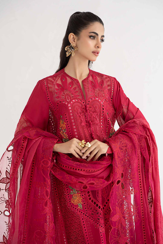 Maria B Inspired 3 Piece Embroidered Lawn Suit | DS-2404-A