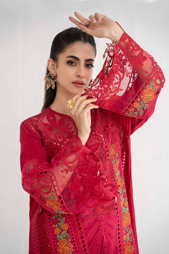Maria B Inspired 3 Piece Embroidered Lawn Suit | DS-2404-A