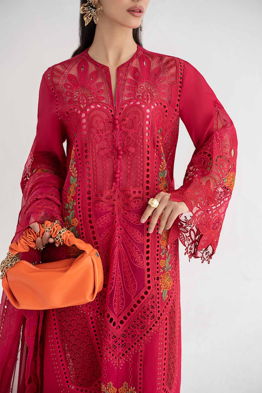 Maria B Inspired 3 Piece Embroidered Lawn Suit | DS-2404-A