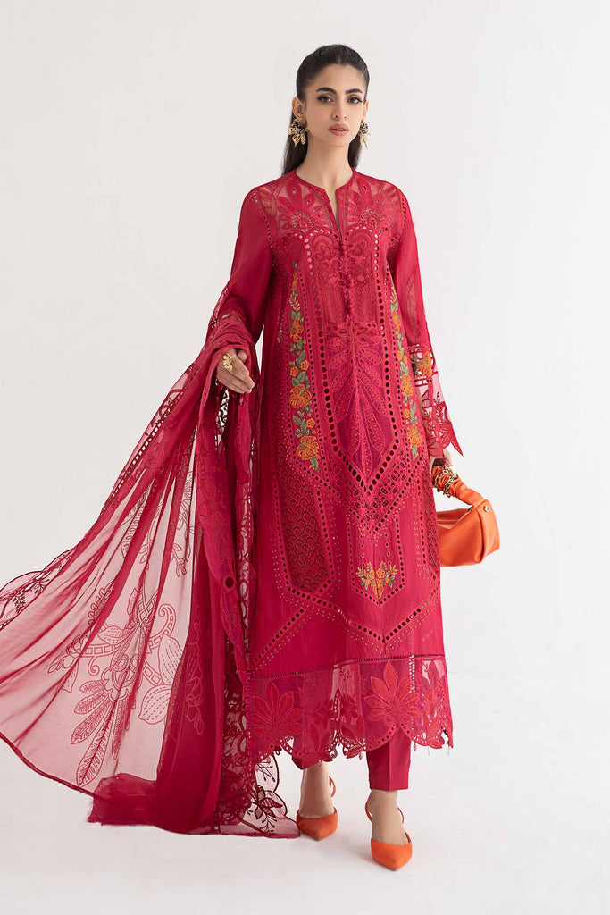 Maria B Inspired 3 Piece Embroidered Lawn Suit | DS-2404-A