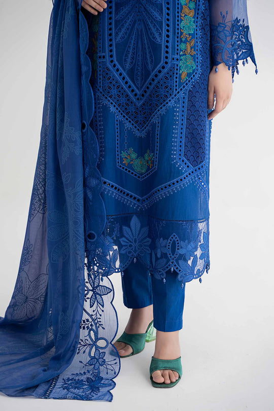 Maria B inspired 3 Piece Embroidered Lawn Suit | DS-2404-B