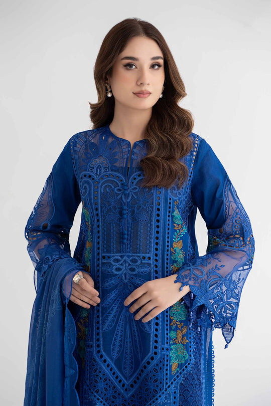 Maria B inspired 3 Piece Embroidered Lawn Suit | DS-2404-B