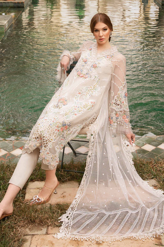 Maria B inspired 3 Piece Embroidered Lawn Suit | DS-2405-A