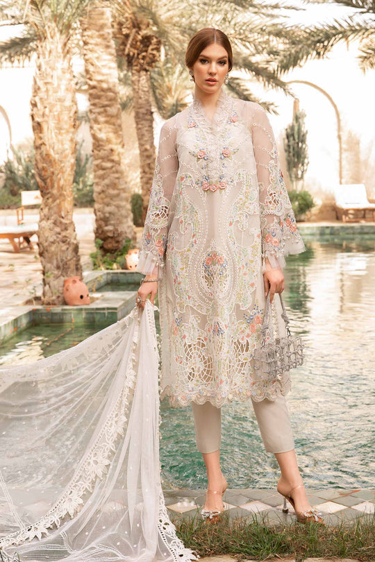 Maria B inspired 3 Piece Embroidered Lawn Suit | DS-2405-A