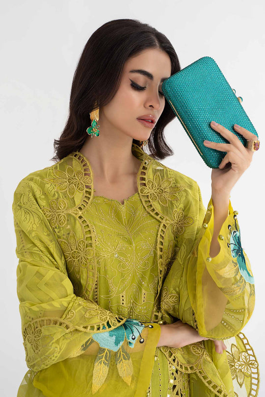 Maria B inspired 3 Piece Embroidered Lawn Suit | DS-2408-A