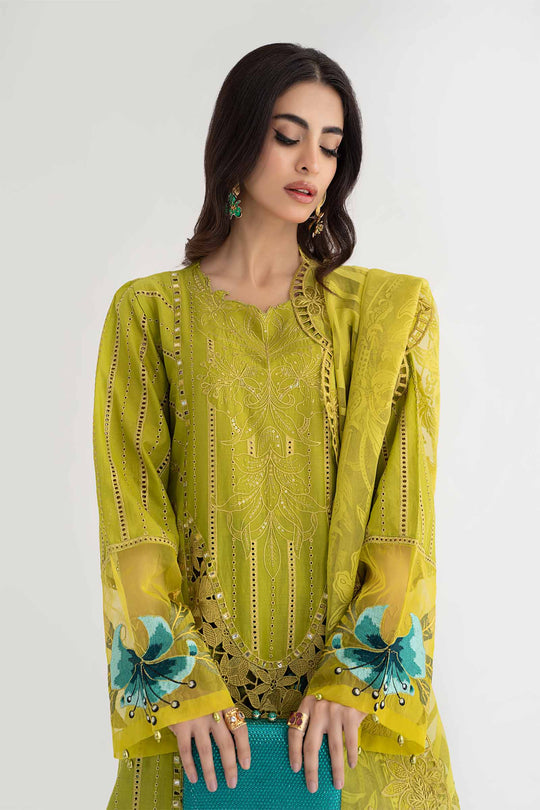 Maria B inspired 3 Piece Embroidered Lawn Suit | DS-2408-A