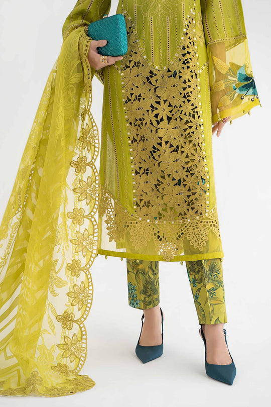 Maria B inspired 3 Piece Embroidered Lawn Suit | DS-2408-A