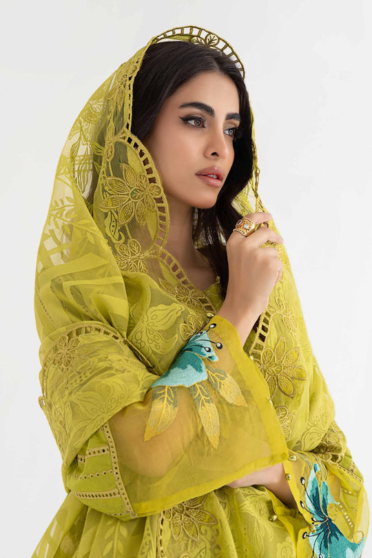 Maria B inspired 3 Piece Embroidered Lawn Suit | DS-2408-A