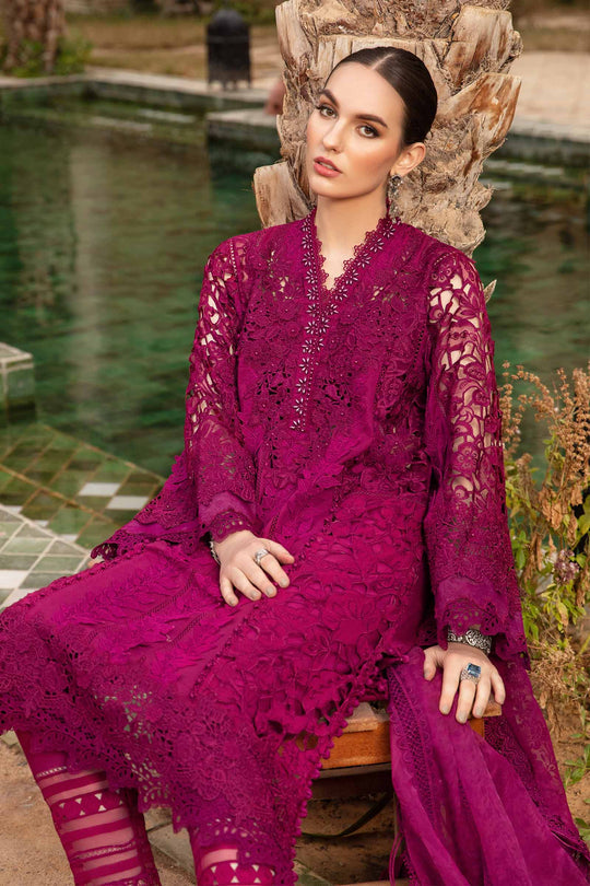 Maria B inspired 3 Piece Embroidered Lawn Suit | D-2409-B