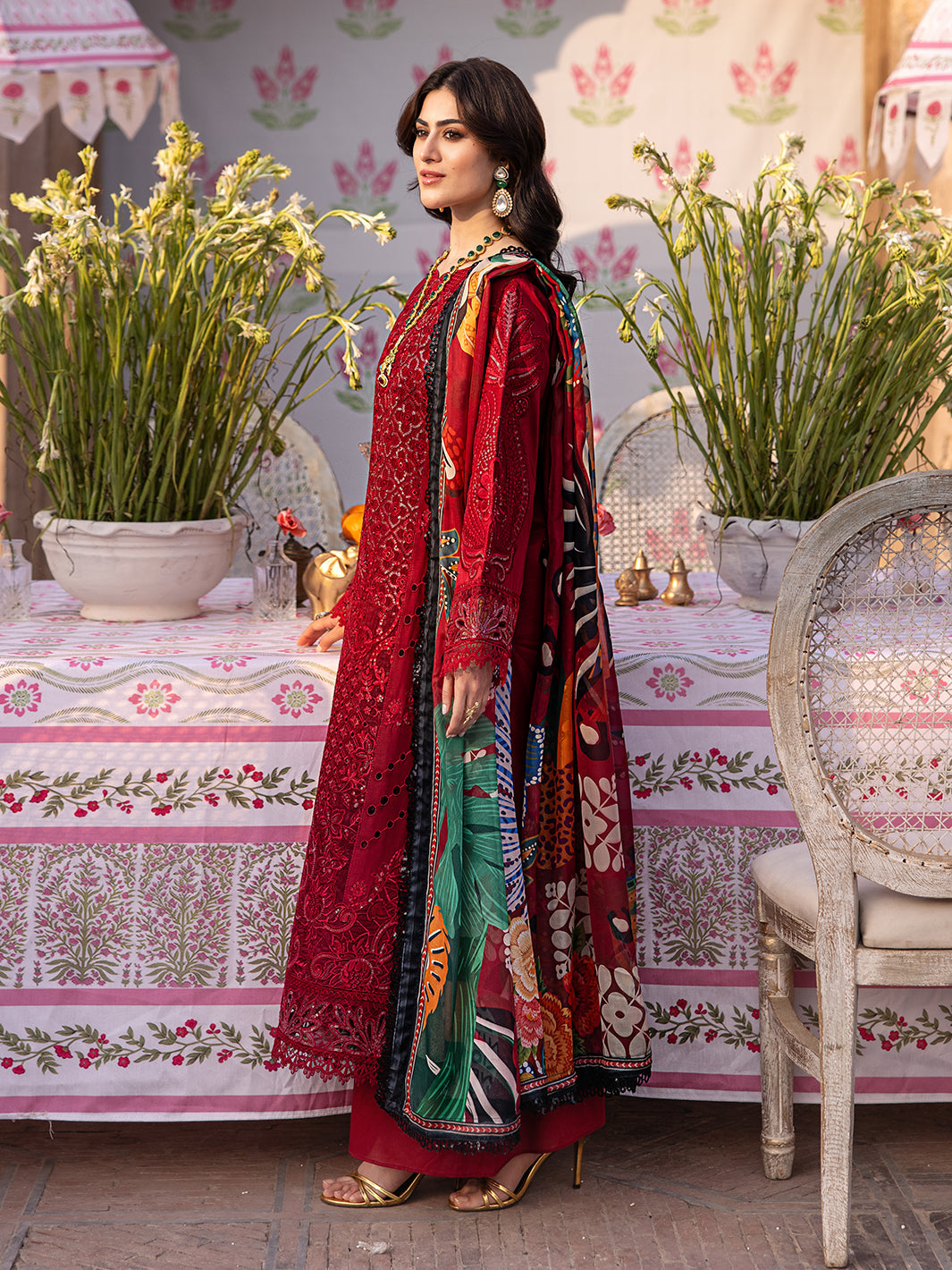 Husn e Jahan Luxury Lawn '25| Elena | 3 PC Luxury Lawn