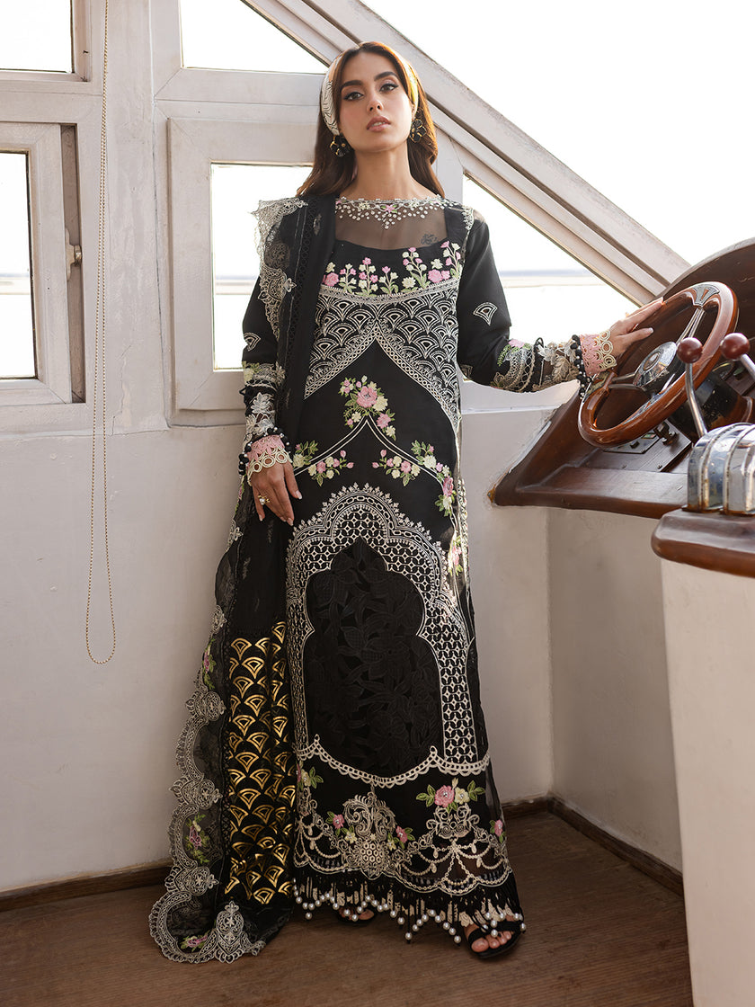 MS-01 | 3 PC Eid Luxury Lawn 25 | Monaco by Parishay