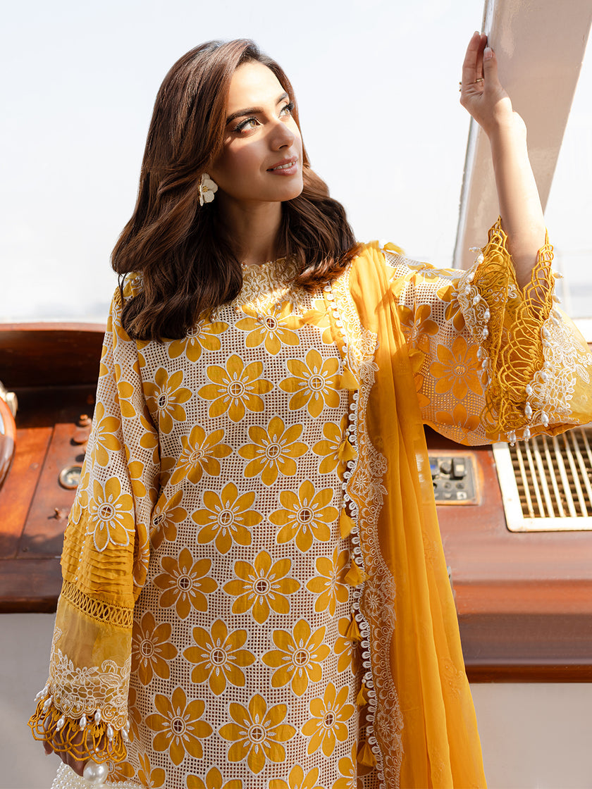 MS-02 | 3 PC Eid Luxury Lawn 25 | Monaco by Parishay