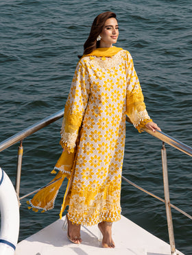 MS-02 | 3 PC Eid Luxury Lawn 25 | Monaco by Parishay