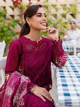 MS-03 | 3 PC Eid Luxury Lawn 25 | Monaco by Parishay
