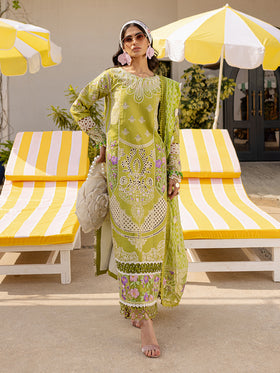 MS-04 | 3 PC Eid Luxury Lawn 25 | Monaco by Parishay
