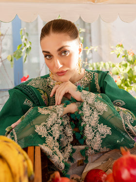 MS-09 | 3 PC Eid Luxury Lawn 25 | Monaco by Parishay