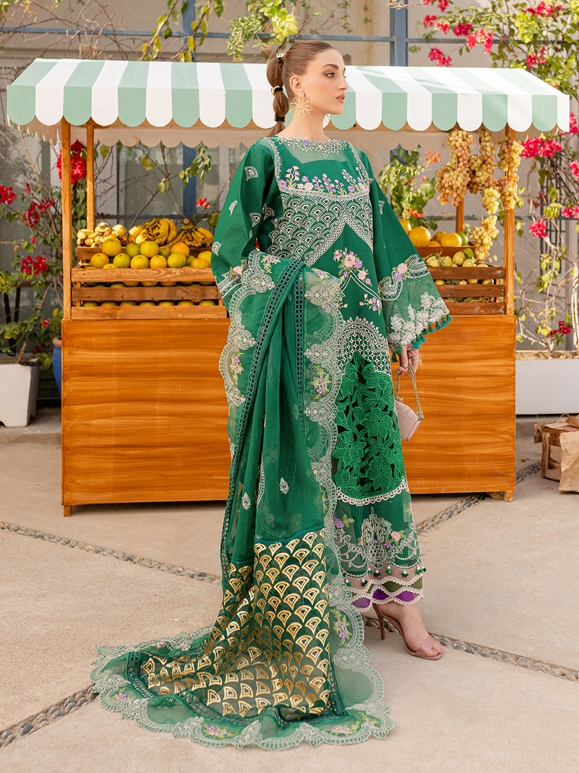 MS-09 | 3 PC Eid Luxury Lawn 25 | Monaco by Parishay