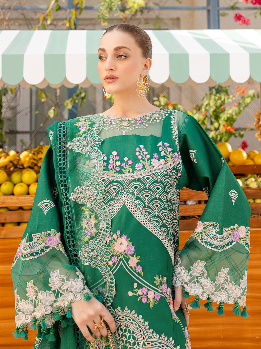 MS-09 | 3 PC Eid Luxury Lawn 25 | Monaco by Parishay