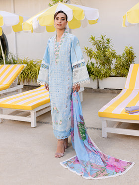 MS-10 | 3 PC Eid Luxury Lawn 25 | Monaco by Parishay