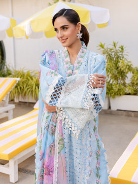 MS-10 | 3 PC Eid Luxury Lawn 25 | Monaco by Parishay