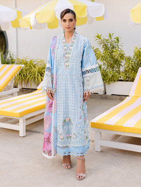 MS-10 | 3 PC Eid Luxury Lawn 25 | Monaco by Parishay