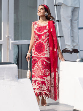 MS-14 | 3 PC Eid Luxury Lawn 25 | Monaco by Parishay