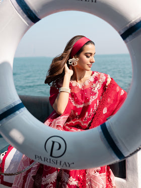 MS-14 | 3 PC Eid Luxury Lawn 25 | Monaco by Parishay