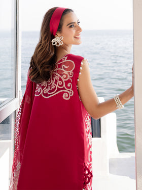 MS-14 | 3 PC Eid Luxury Lawn 25 | Monaco by Parishay