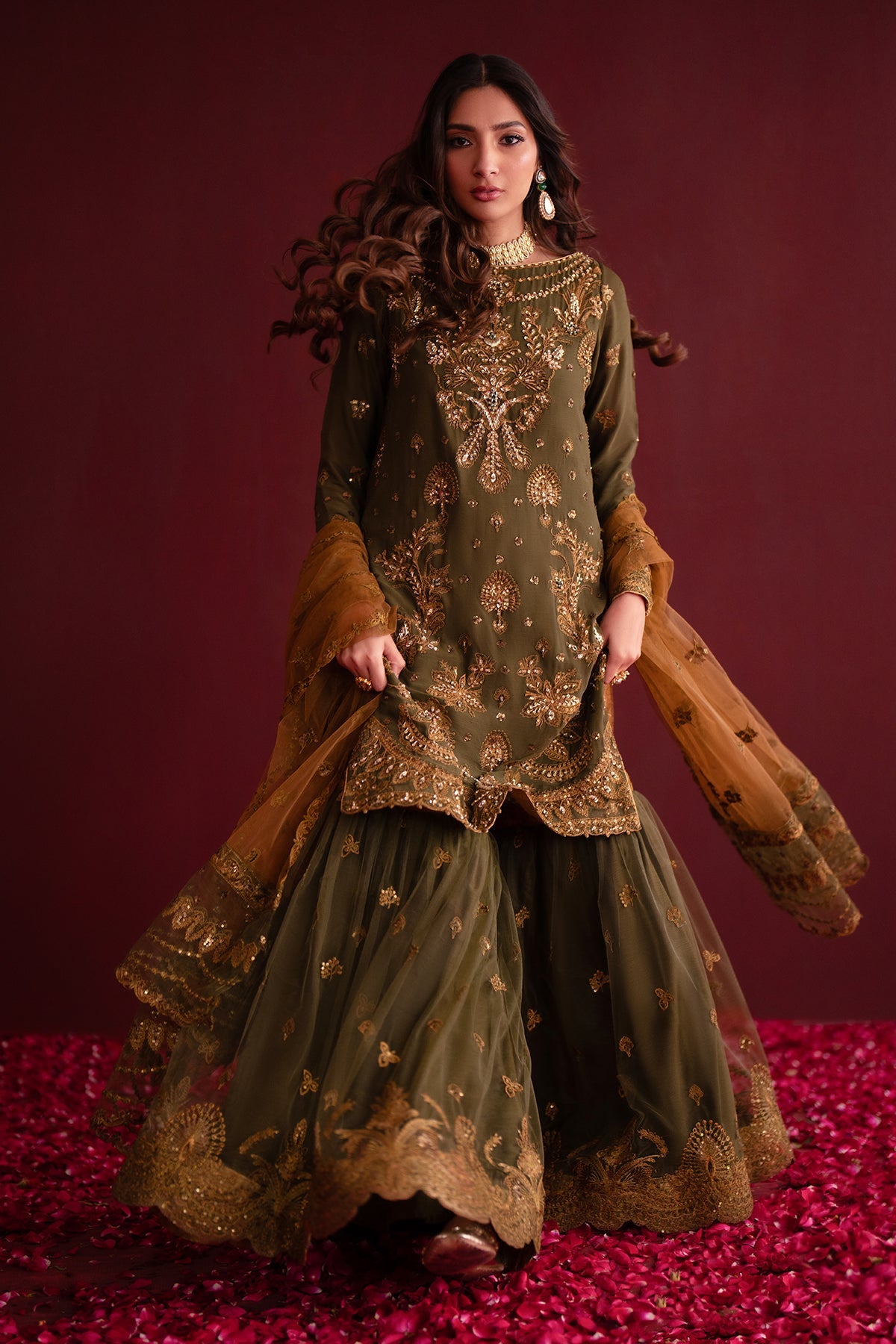 Sunoora | Nooresha By Emaan Adeel | Embroidered 3 Piece Chiffon Suit Stitched | Eid 2025