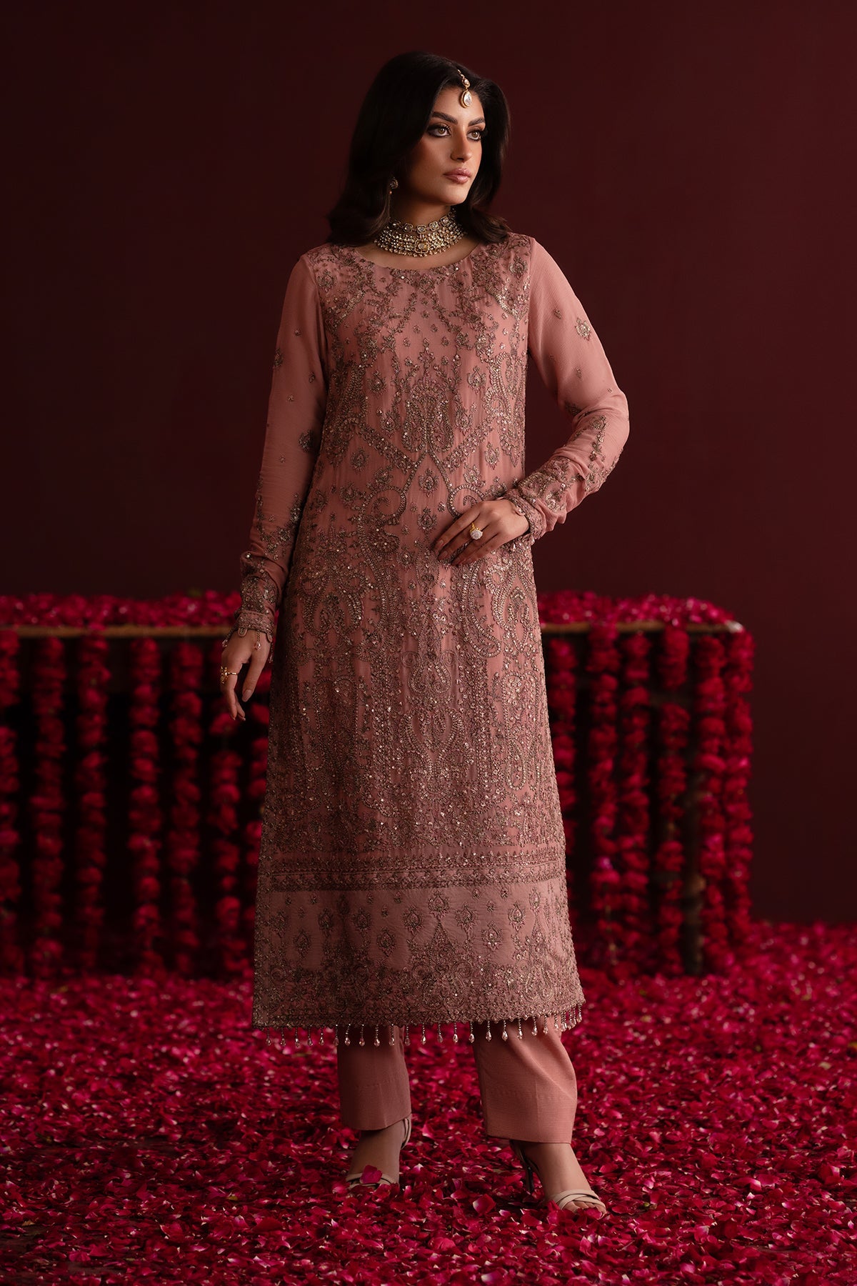 Shaheena | Nooresha By Emaan Adeel | Embroidered 3 Piece Chiffon Suit Stitched | Eid 2025