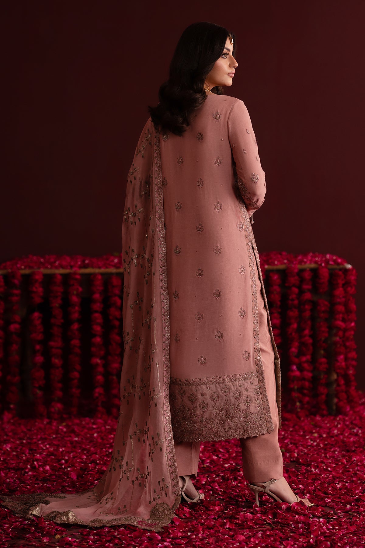 Shaheena | Nooresha By Emaan Adeel | Embroidered 3 Piece Chiffon Suit Stitched | Eid 2025