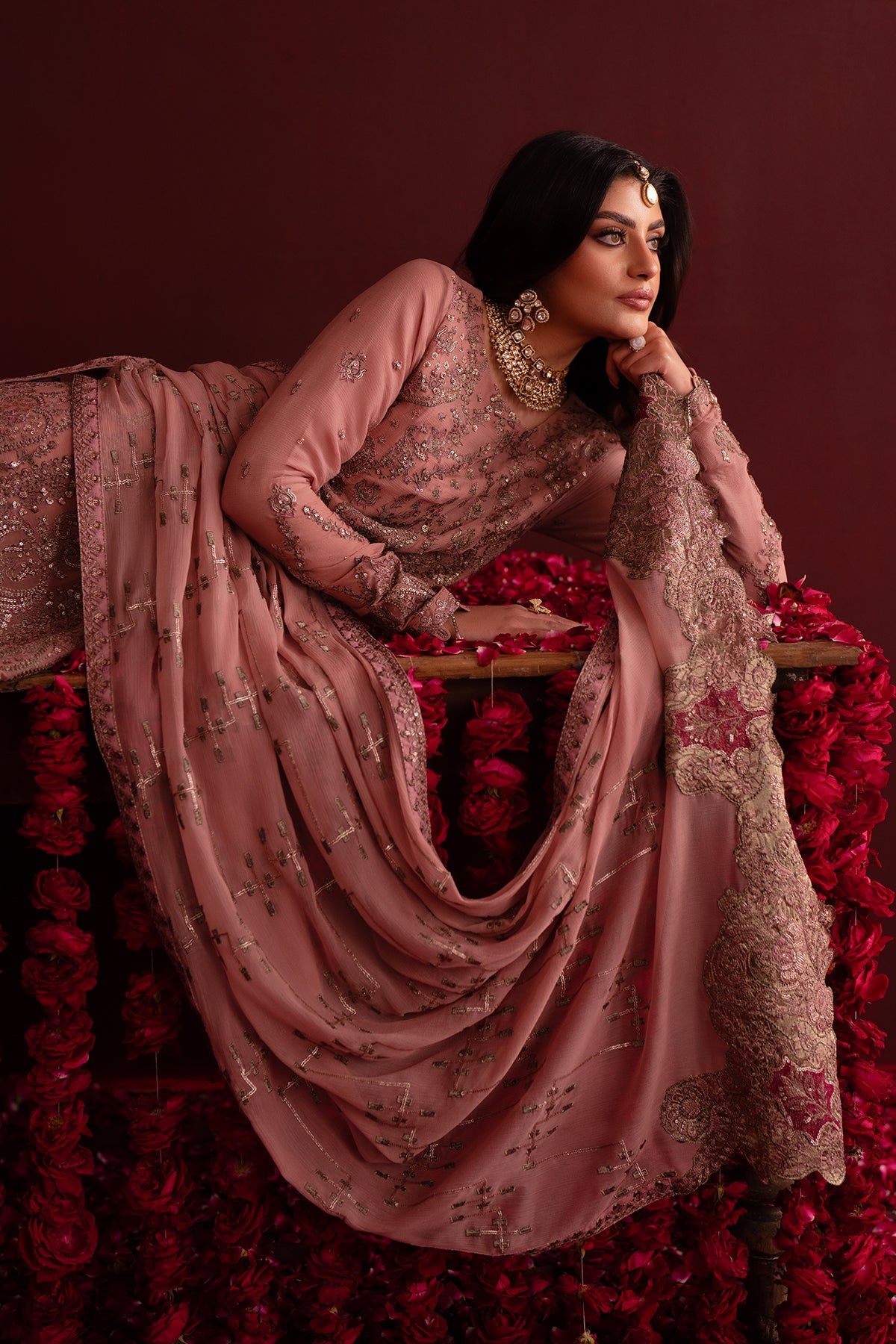 Shaheena | Nooresha By Emaan Adeel | Embroidered 3 Piece Chiffon Suit Stitched | Eid 2025