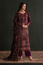 Jenan | Nooresha By Emaan Adeel | Embroidered 3 Piece Chiffon Suit Stitched | Eid 2025