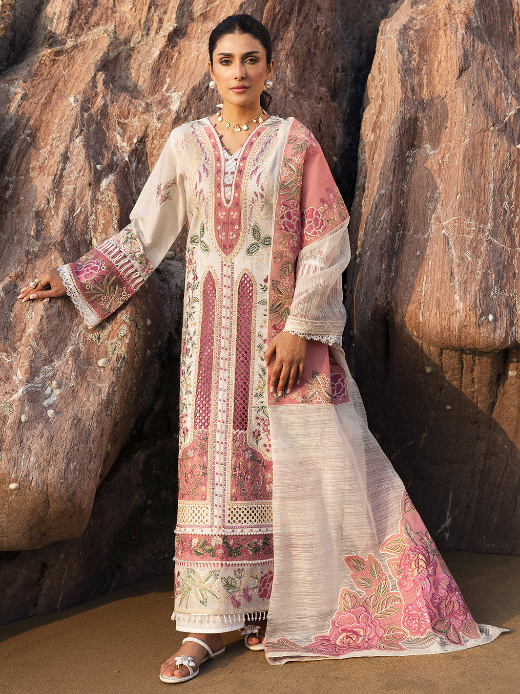 Sirene Luxury Lawn '25 | Magnolia | 3 PC Luxury Lawn