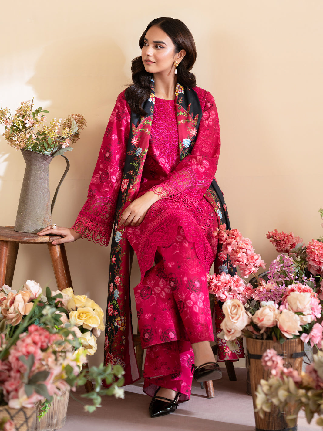 Leila By Mahnur Petunia | 3 PC Khaddar