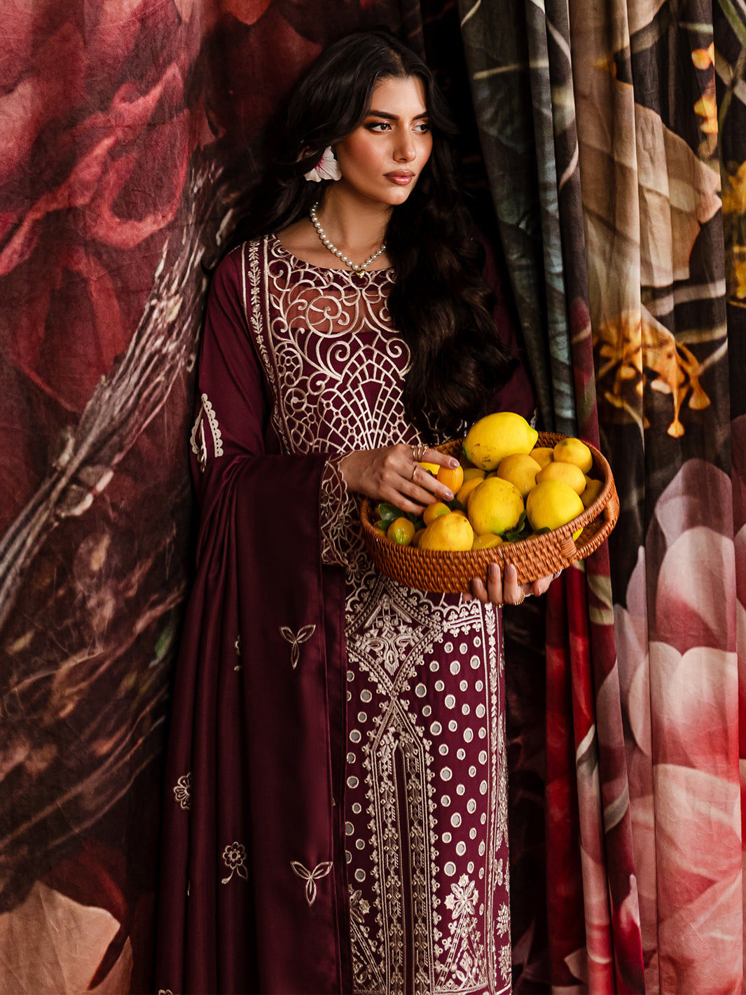 Veronica Luxury Karandi '24 ROSE| 3 PC KARANDI