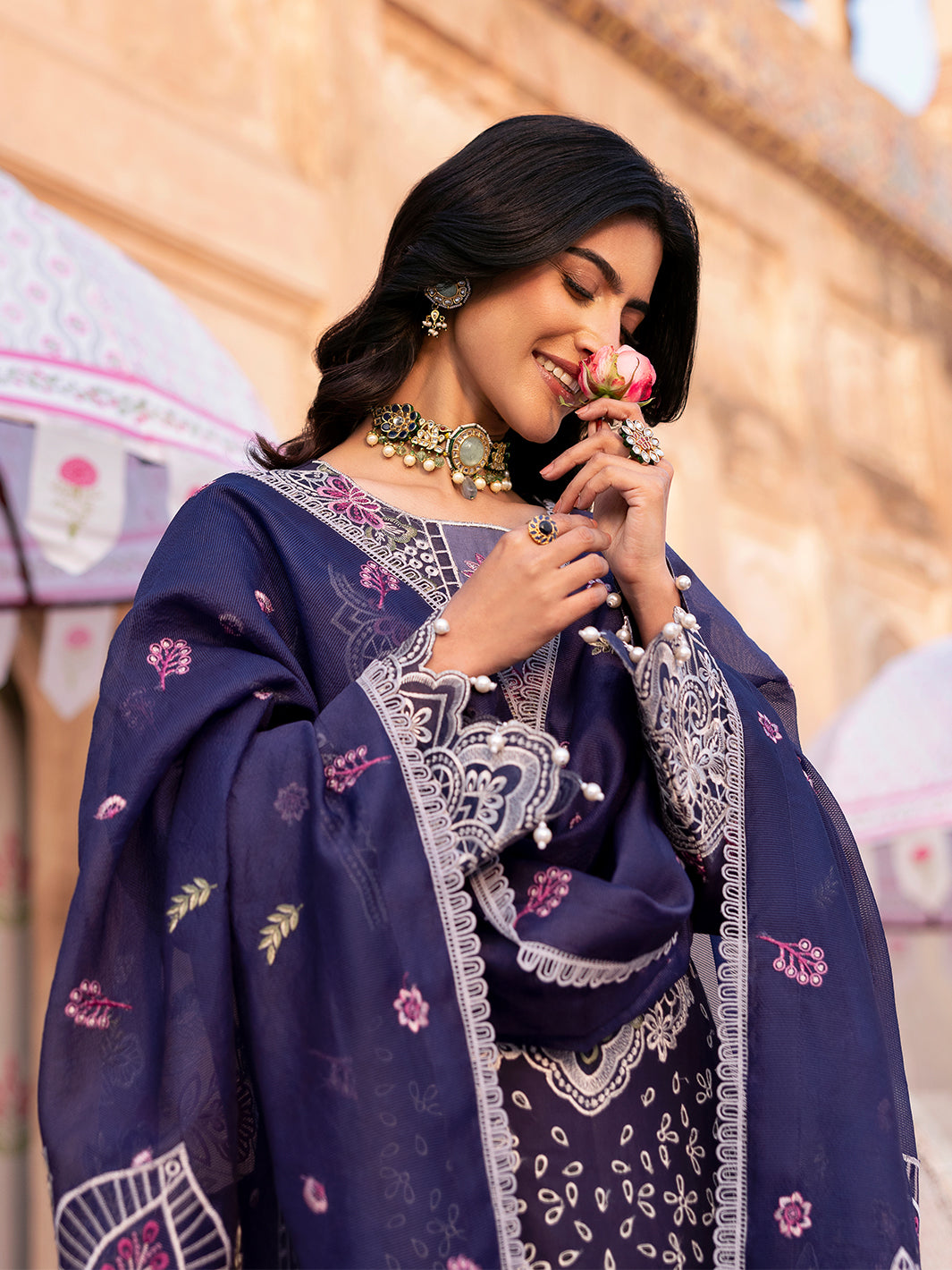 Husn e Jahan Luxury Lawn '25| Serina | 3 PC Luxury Lawn
