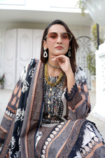 Stitched 3 Piece printed With Embroidered Winter khaddar Bana Dora Collection '24 MS 4055