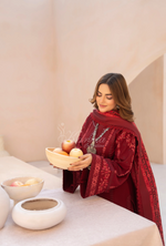 Winter Luxury 3 Piece Embroidered Mishaal Karma CollectionEMBER SKU:KC-1537