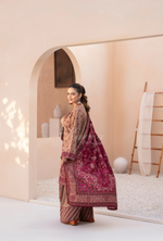 Winter Luxury 3 Piece Embroidered Mishaal Karma CollectionESPRESSO SKU:KC-1536