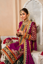 Festive Edit 2026 Karma Collection JAHAN-ARA BLACK MULBERRY F-502