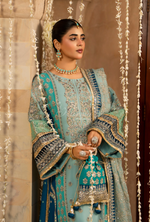 Festive Edit 2026 Karma Collection JAHAN-ARA BLACK SKY BLUE F-501