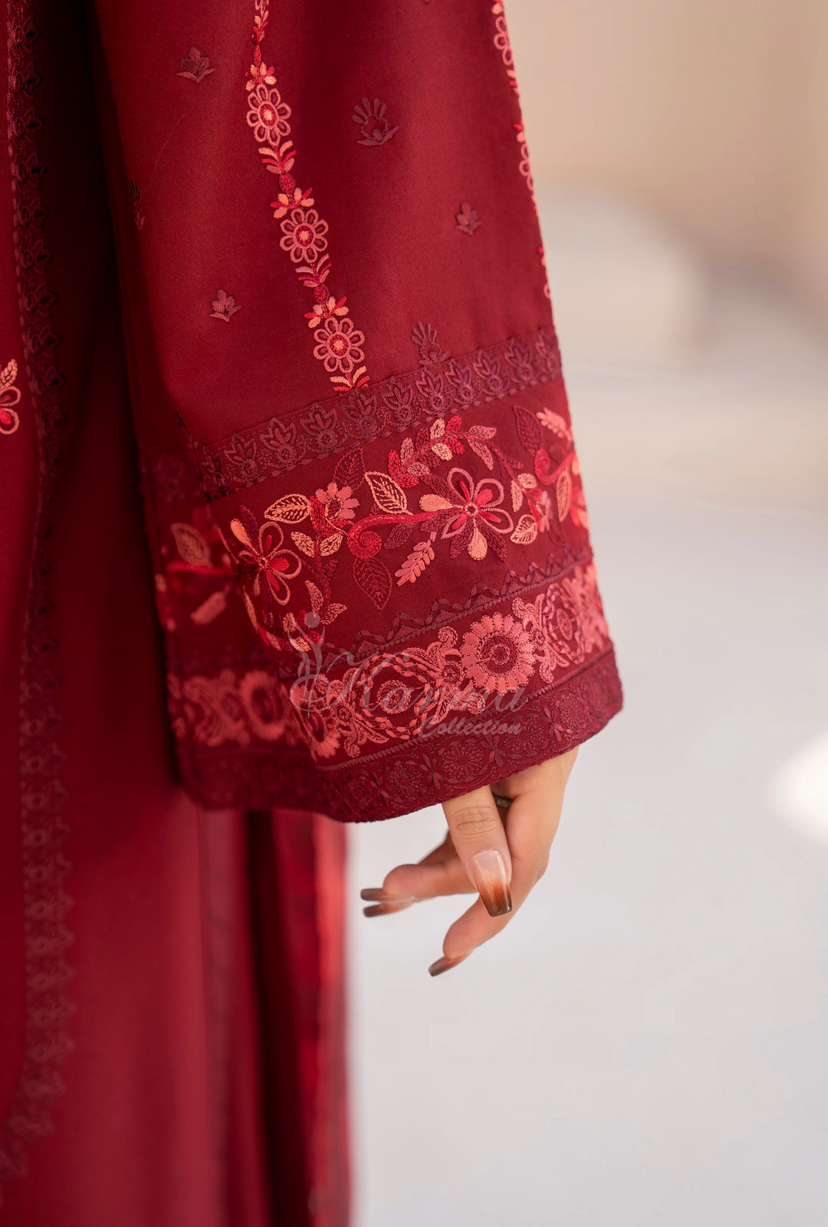 Winter Luxury 3 Piece Embroidered Mishaal Karma CollectionEMBER SKU:KC-1537