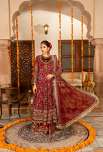 Festive Edit 2026 Karma Collection JAHAN-ARA CHERRY F-499