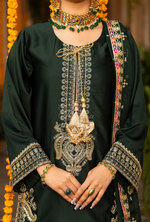 Chiffon 3 Piece Embroidered Hayat Karma Collection HOT ROSE F-493